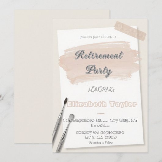 Dentist retirement invitation -Thank You Dentist 招待状 (正面/裏面)