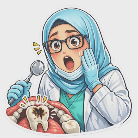 Dentist Smile Sticker シール (正面)