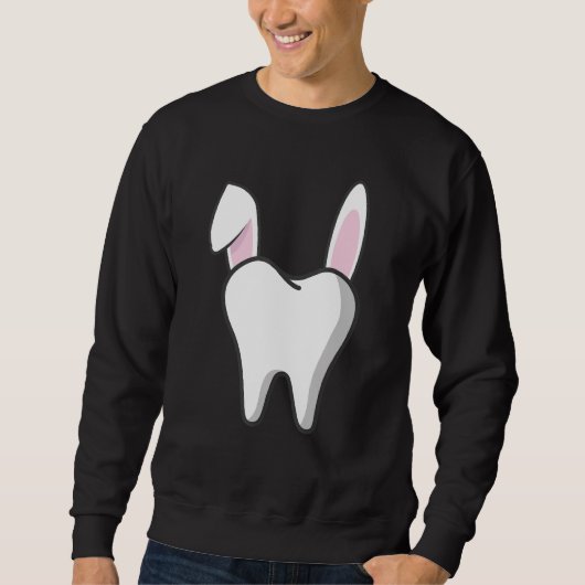 Dentist Student Bunny Teeth Graphic Dental Surgeon スウェットシャツ (正面)