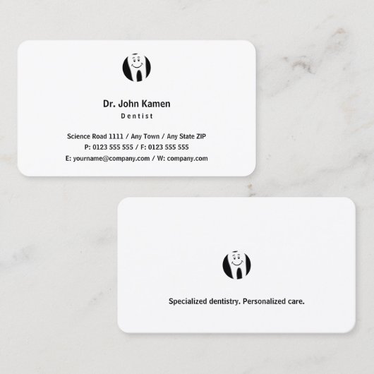Dentist | Tooth 名刺 (正面/裏面)