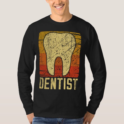 Dentist Tooth Retro Funny Tシャツ (正面)