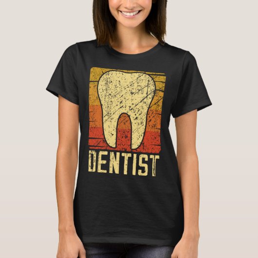 Dentist Tooth Retro Funny Tシャツ (正面)
