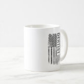 Dentist USA Flag Distressed design Mug コーヒーマグカップ (正面右)