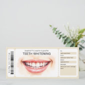 Dentist Voucher, Teeth Whitening Gift Certificate 招待状 (スタンド正面)
