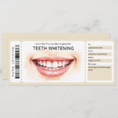 Dentist Voucher, Teeth Whitening Gift Certificate 招待状 (正面/裏面)