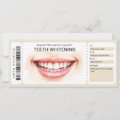 Dentist Voucher, Teeth Whitening Gift Certificate 招待状 (正面)