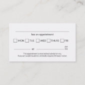 Dentist Watercolor Tooth Appointment Reminder 予約カード (裏面)