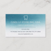Dentist Watercolor Tooth Appointment Reminder 予約カード (正面)