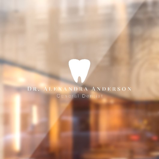 Dentist White Teeth Light Blue ウィンドウサイン (シート2)