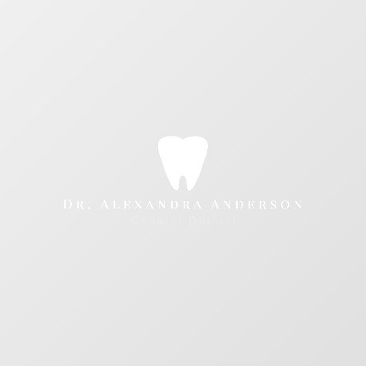 Dentist White Teeth Light Blue ウィンドウサイン (シート)