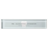 Dentist White Teeth Light Blue デスクネームプレート (正面)