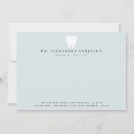 Dentist White Teeth Light Blue ノートカード