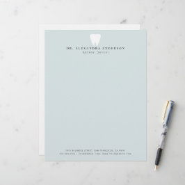 Dentist White Teeth Light Blue レターヘッド