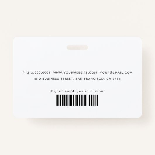 Dentist White Teeth Light Blue ID Photo バッジ (裏面)