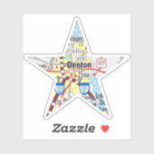 Denton Texas Map シール (シート)