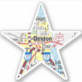 Denton Texas Map シール (正面)