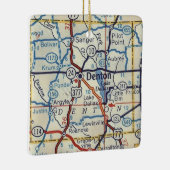 Denton TXヴィンテージマップ セラミックオーナメント (右)