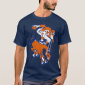 Denver Broncos Retro Logo Design gift Tシャツ (正面)