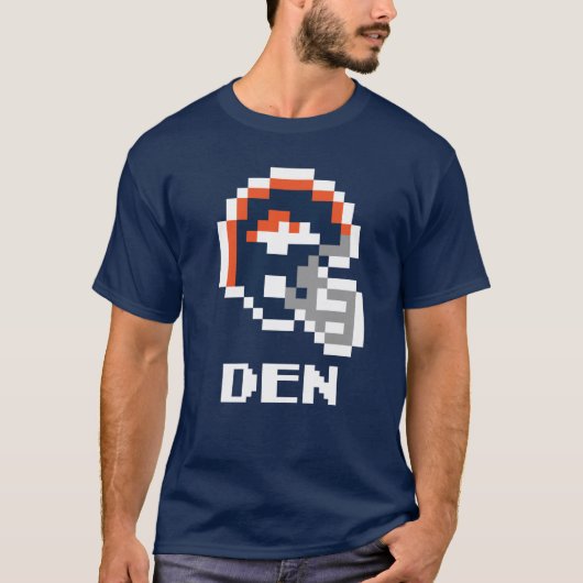Denver Broncos (Tecmo Super Bowl Football Helmet) Tシャツ (正面)