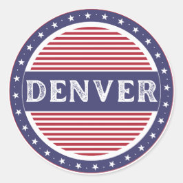 Denver City Pride Emblem – American Identity ラウンドシール