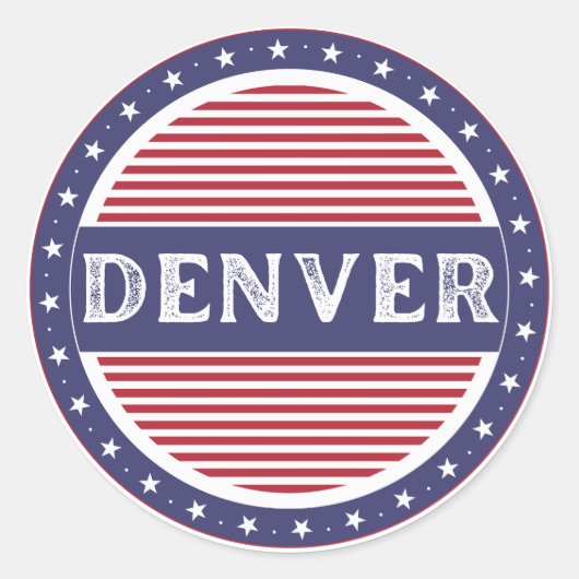 Denver City Pride Emblem – American Identity ラウンドシール (正面)