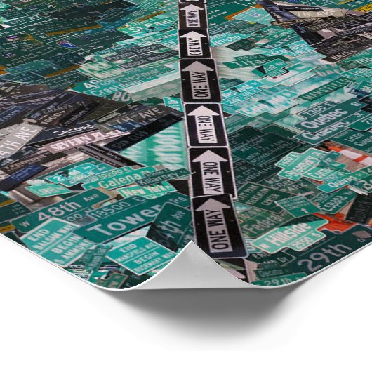 Denver collage 36x24の通り ポスター (角)