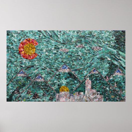 Denver collage FULL SIZEの通り ポスター (正面)