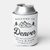 Denver Coloradoのミニマル結婚リストへようこそ 缶クーラー (缶正面)