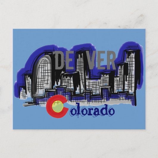 Denver Coloradoスカイラインポストカード ポストカード (正面)