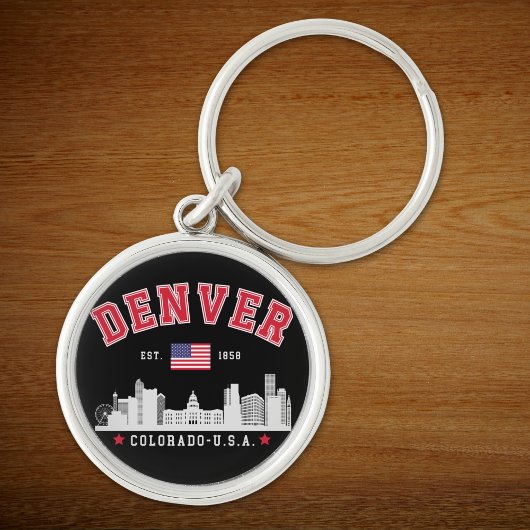 Denver Colorado Cityscape Design キーホルダー