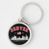 Denver Colorado Cityscape Design キーホルダー (正面)