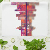 Denver Colorado Skyline キッチンタオル (折り畳み)
