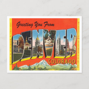 Denver, Colorado Vintage Travelからのご挨拶 ポストカード