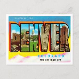 Denver, Colorado Vintage Travelからのご挨拶 ポストカード