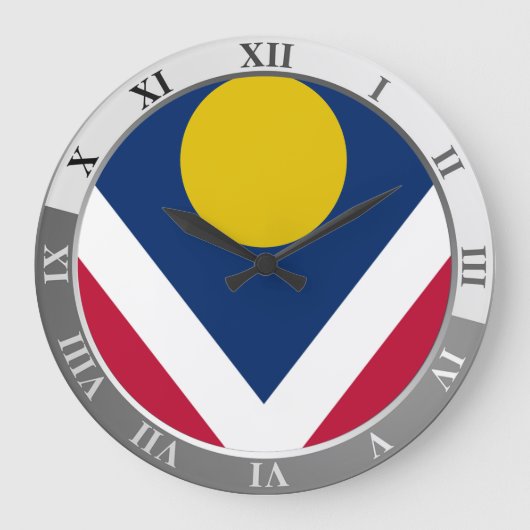 Denver flag Large Clock ラージ壁時計 (正面)