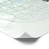 Denver Map Emerald Colorado City Poster Wall Art ポスター (角)
