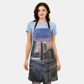 Denver Skyline エプロン (着用した状態)