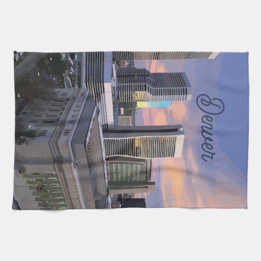 Denver Skyline キッチンタオル (横)