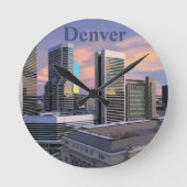 Denver Skyline ラウンド壁時計 (正面)