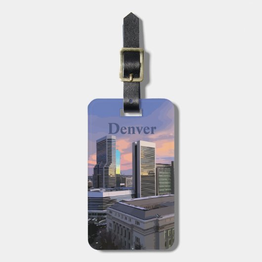 Denver Skyline ラゲッジタグ (正面縦)