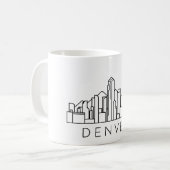 Denver Skyline Cityscape コーヒーマグカップ (正面左)