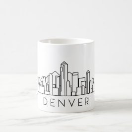 Denver Skyline Cityscape コーヒーマグカップ