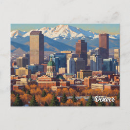 Denver Skyline Colorado ポストカード