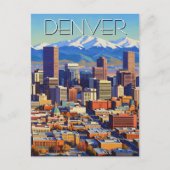 Denver Skyline Colorado ポストカード (正面)