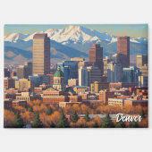 Denver Skyline Colorado マグネット (正面)