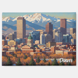 Denver Skyline Colorado マグネット