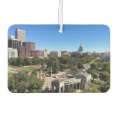 Denver Skyline Colorado Capitol Building Photo カーエアーフレッシュナー (正面)