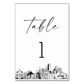 Denver Skyline Table Number 3.5x5カード テーブルナンバー (正面)