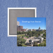 Denver Skyline View with State Capitol Personalize マグネット