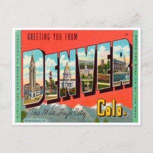 Denver, The Mile High City Coloradoからのご挨拶 ポストカード